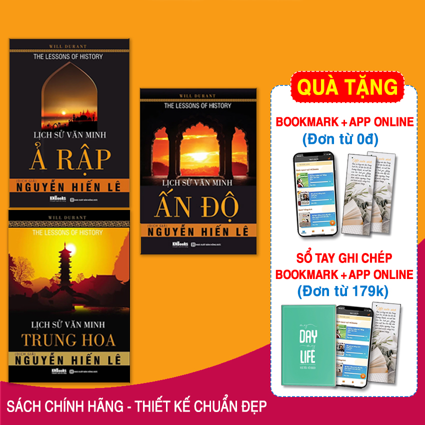Combo Lịch Sử Các Nền Văn Minh Nổi Tiếng Thế Giới Lịch Sử Văn Minh Ả Rập Lịch Sử Văn Minh Ấn Độ Lịch Sử Văn Minh Trung Hoa Tặng Kèm Bookmark