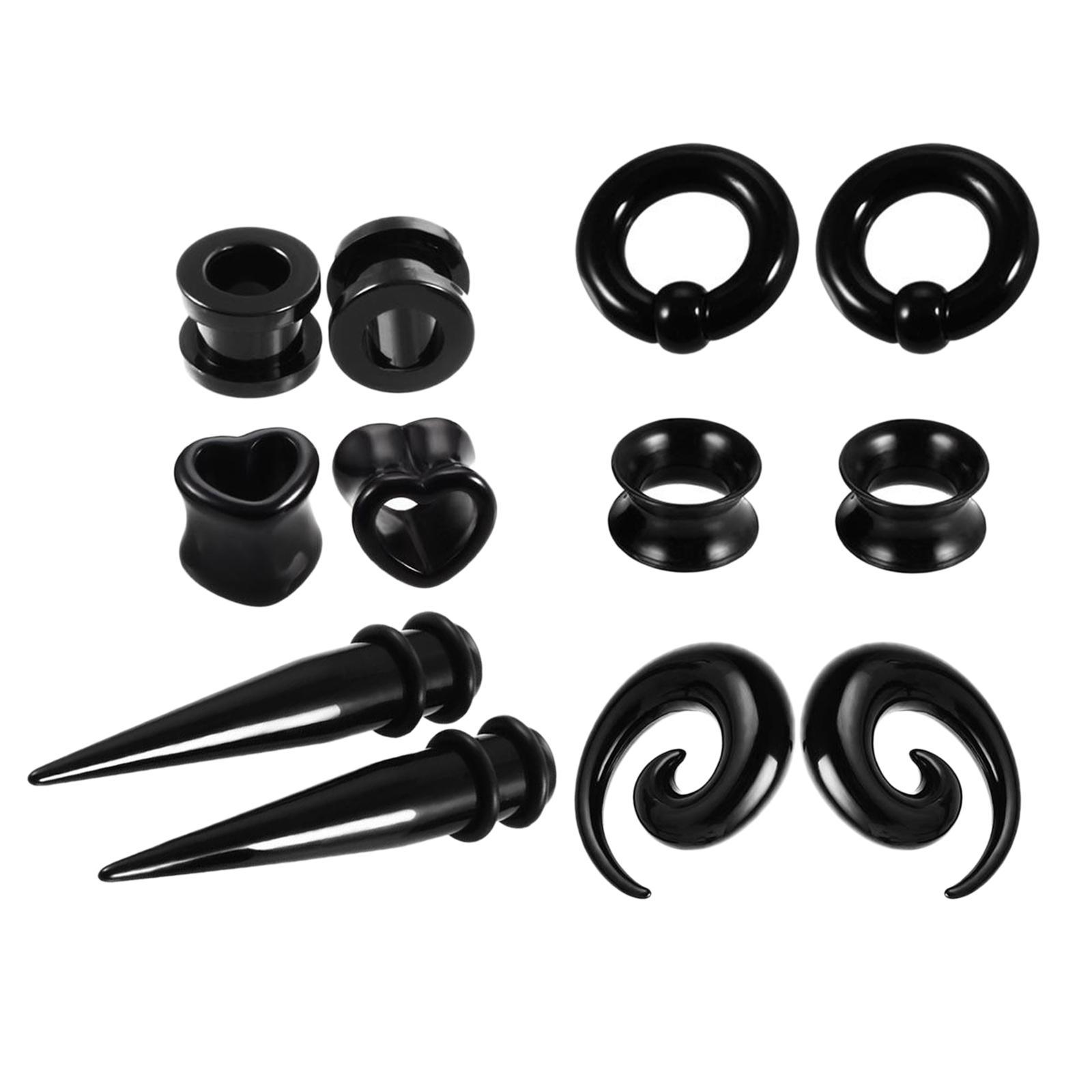 1 Set Ear Stretching Expander 6/8/10mm Tunnels Piercing Jewelry