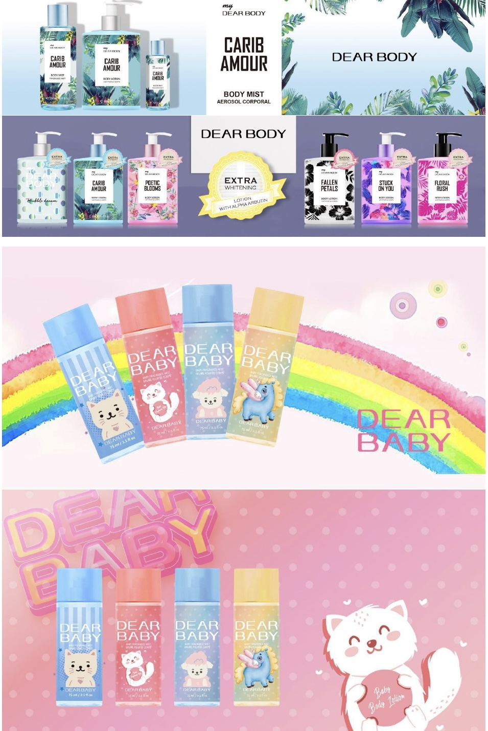 DEAR BODY GEL TẮM GỘI DEAR BABY 2 in 1 CHO BÉ - GIẢI PHÁP GIÚP SẠCH TÓC - MÁT DA - HƯƠNG THƠM DỊU NHẸ - BẢO VỆ DA BÉ 500ml