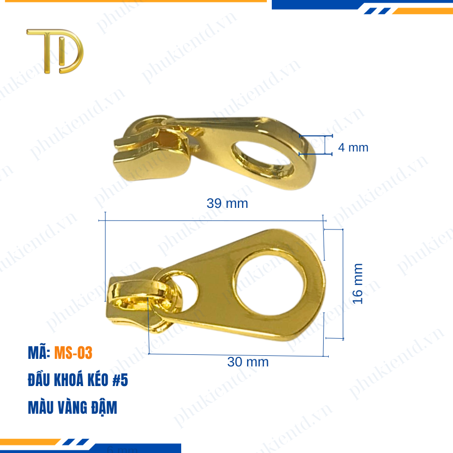 Đầu khóa kéo túi xách, đầu khóa kéo thay thế, đầu khóa kéo balo răng 5, Mạ điện độ bền 5-8 năm