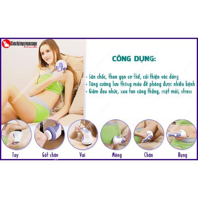 Máy Massage Cầm Tay Trị Liệu Relax & Spin Tone, Giúp Trị Liệu Đau Mỏi Vai Gáy, Tan Mỡ Bụng, Thư Giãn Mệt Mỏi Change GDTM