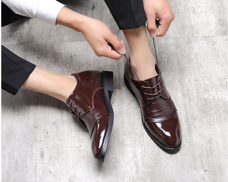 Giày Tây Nam Da Bò Stuno STG08, Đế Tăng Chiều Cao 6Cm