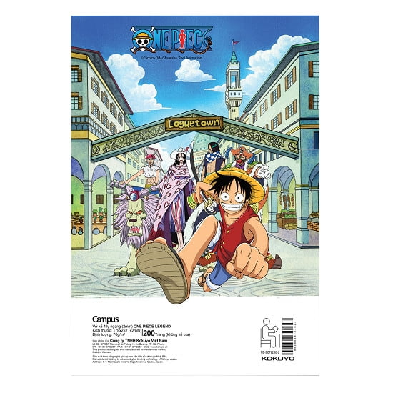 Vở Campus B5 Kẻ Ngang Có Chấm 200 Trang ĐL 70 One Piece - Mẫu 2