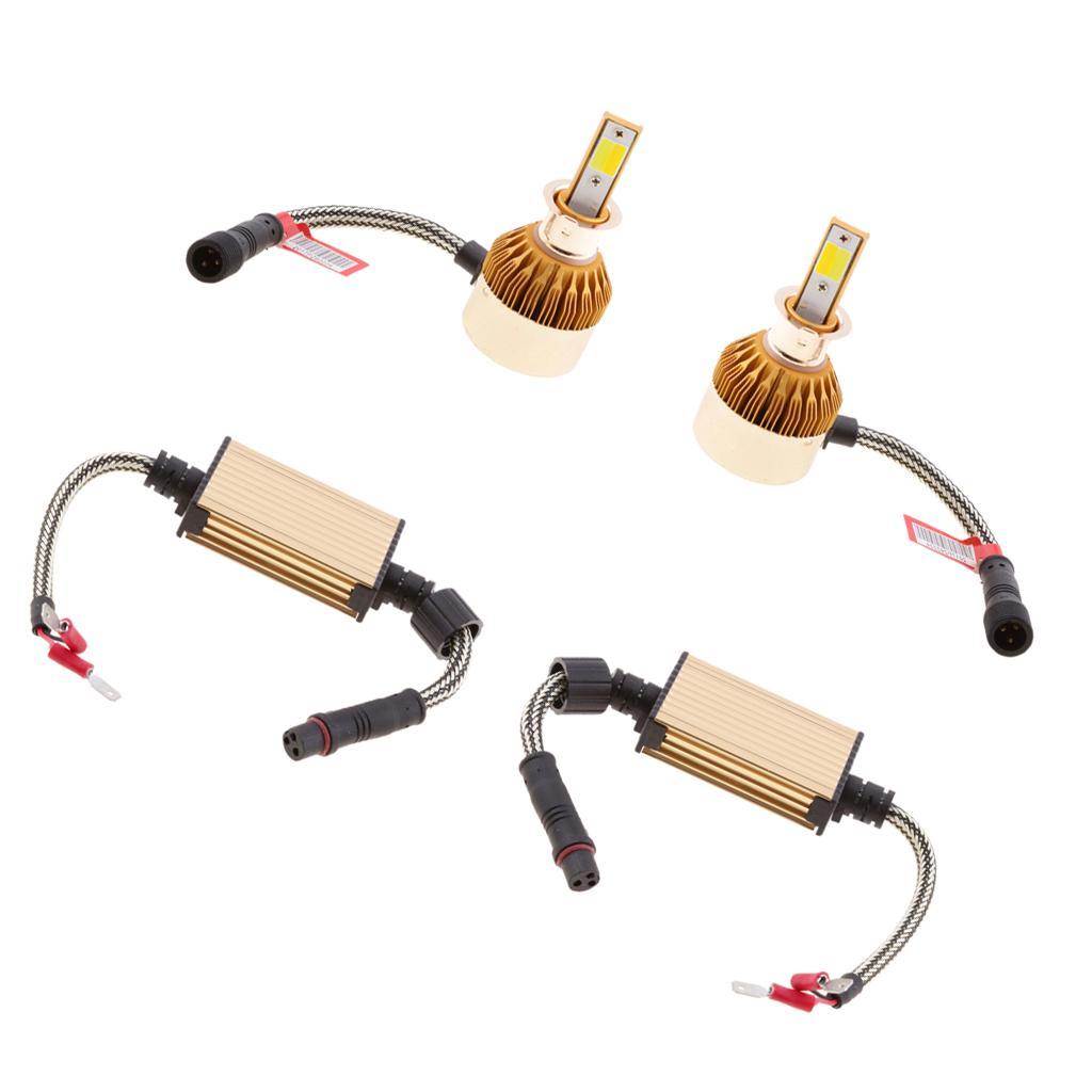 1 Pair H3 Dual Color High Performance Headlight Fog Light Indicator