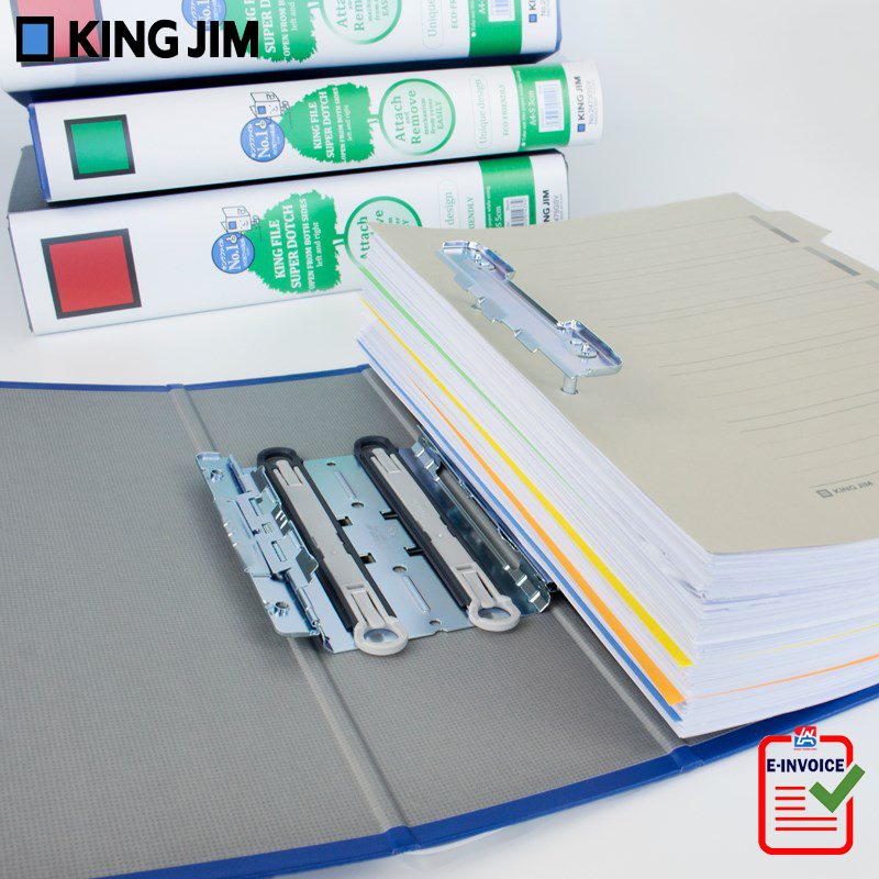 Bìa còng ống DE King Jim A4S 8cm 2478GSV