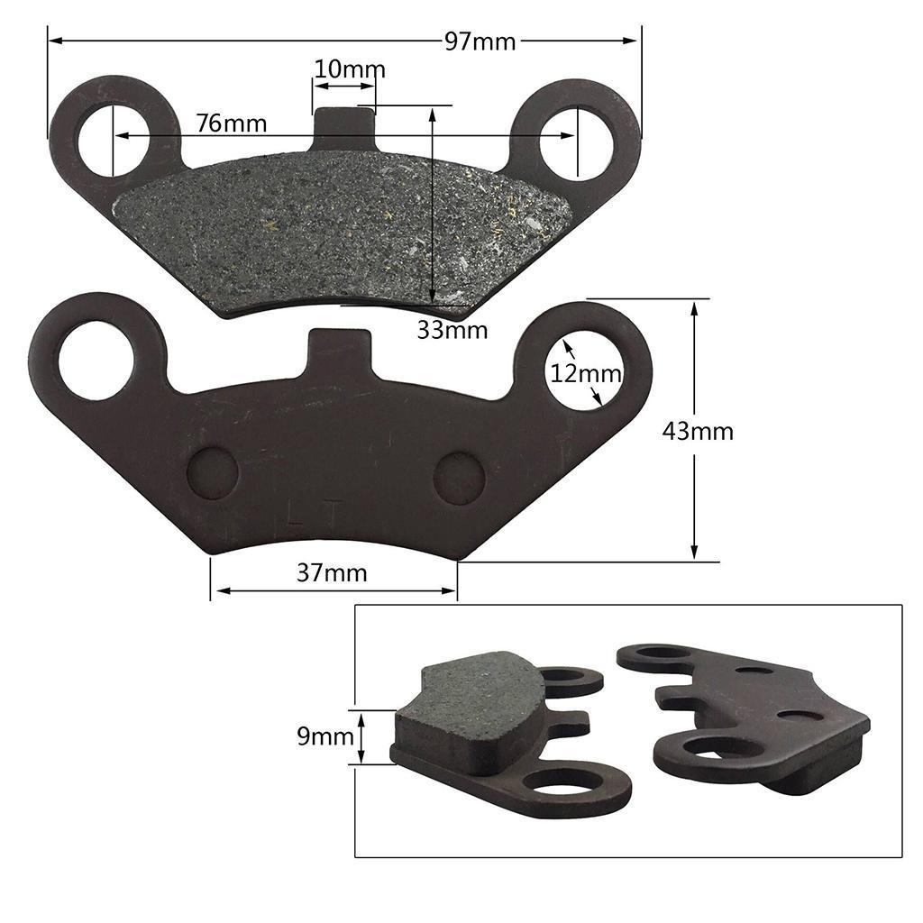 2PCS Front Rear Brake Pads for CF500 500CC 600CC X5 X8 U5 ATV