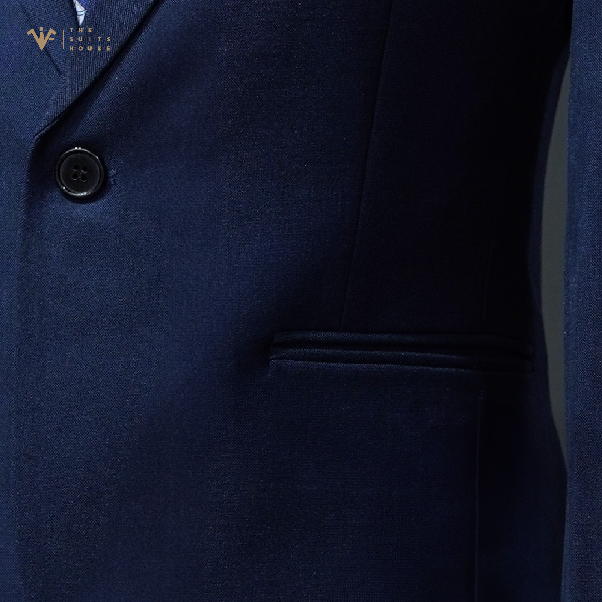 [CLASSY 1] Nguyên bộ suits 2 mảnh XANH1 KHUY 3 TÚI, vải cashmere, form chuẩn