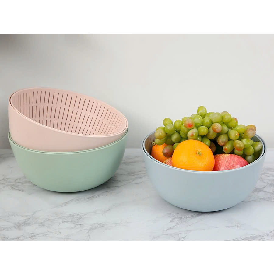 Bộ thau rổ đa năng Yoko 23 cm - Thau đựng thực phẩm, Rổ rửa rau củ quả - Hàng chính hãng INOCHI - Tiêu chuẩn Nhật Bản
