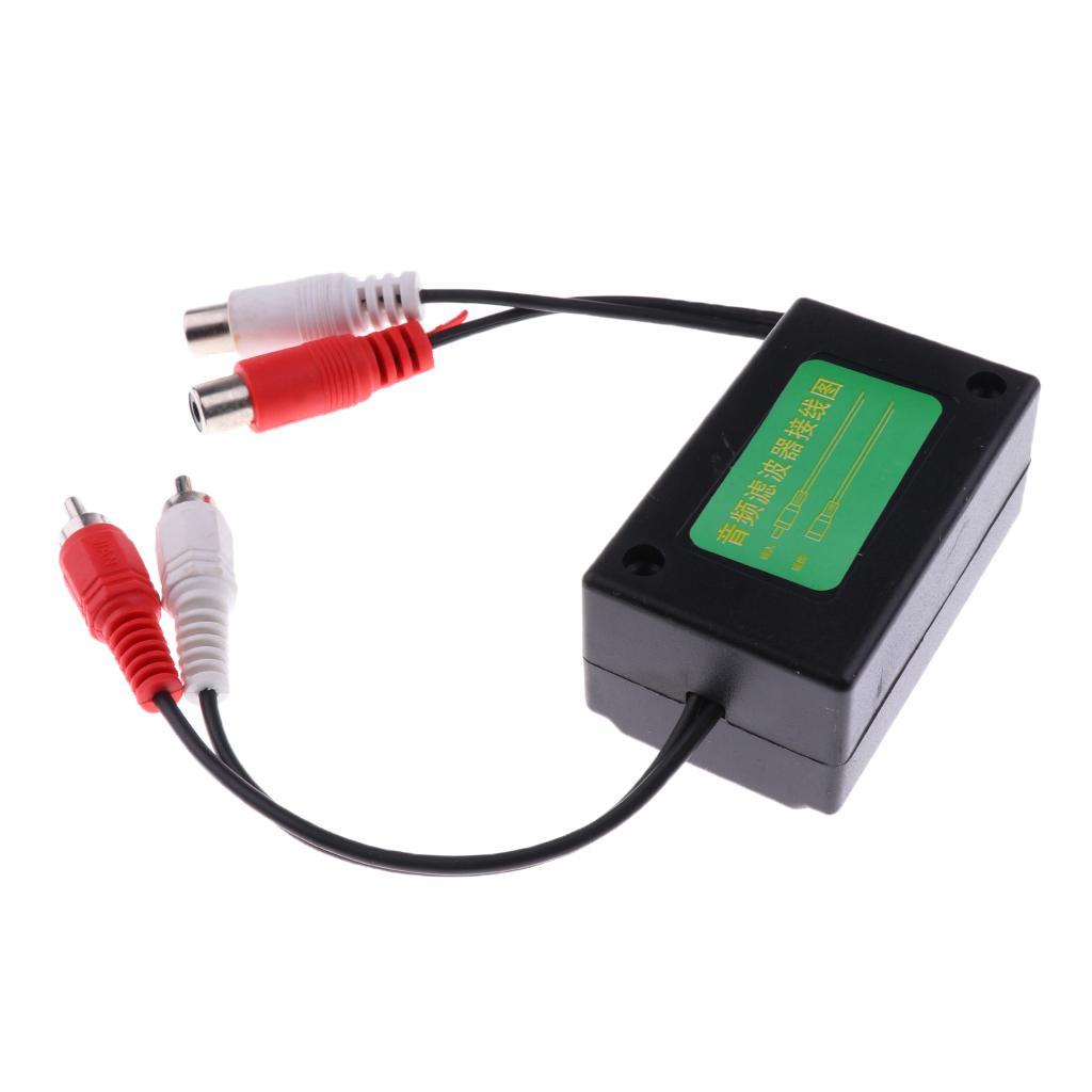 3-4pack 2 RCA to 2 RCA Ground Loop Isolator Noise Audio Filter for Car Home