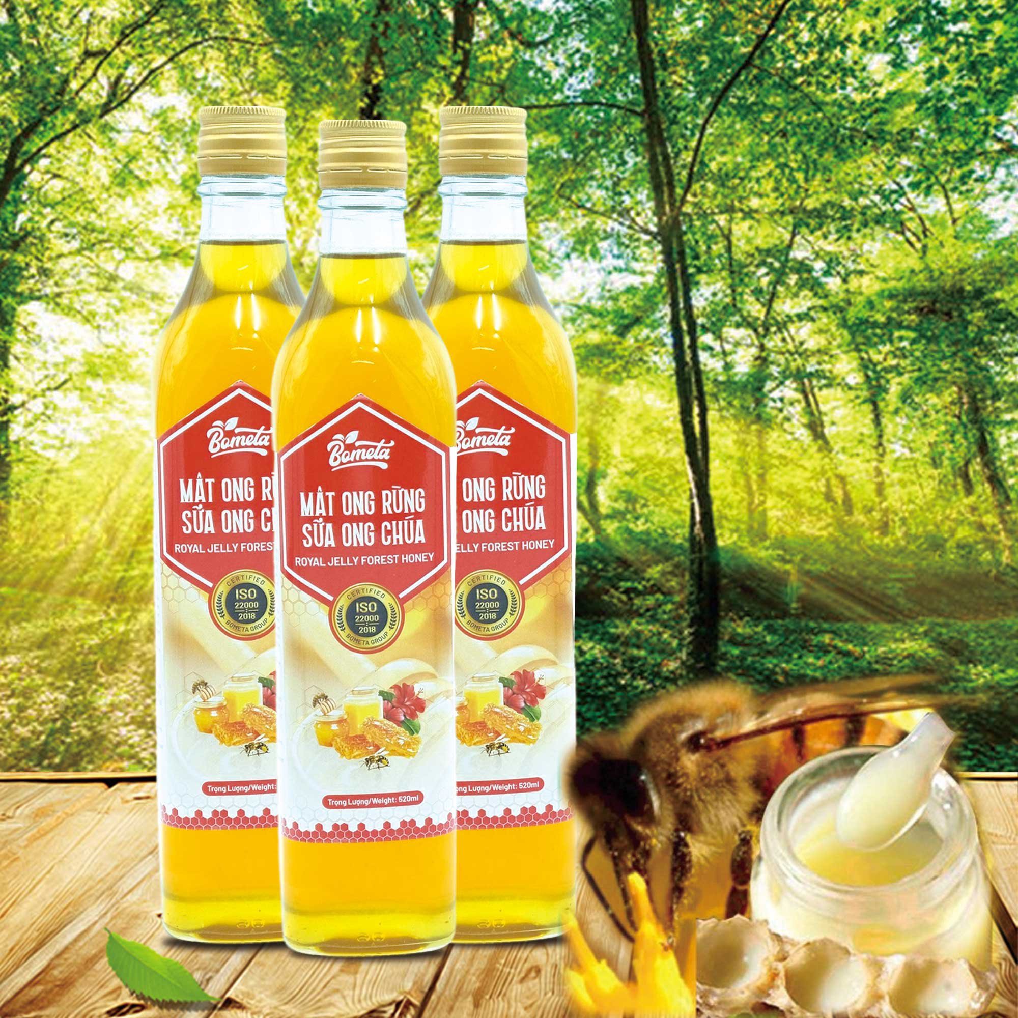 Mật Ong Rừng Sữa Ong Chúa Bometa 520 ml