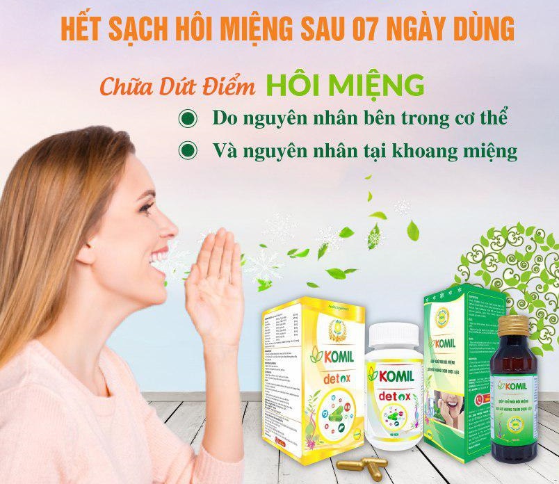 Komil - Nước ngậm thảo dược hỗ trợ trị hôi miệng tận gốc làm thơm miệng