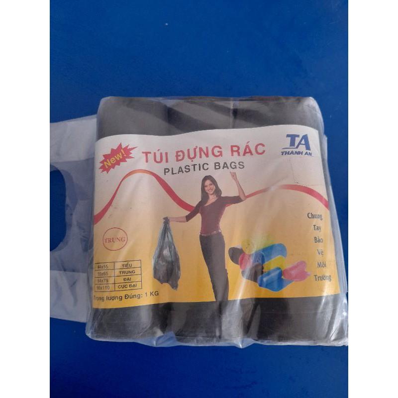 Siêu rẻ túi đựng rác gia đình- đựng rác văn phòng  đen 1kg 3 cuộn