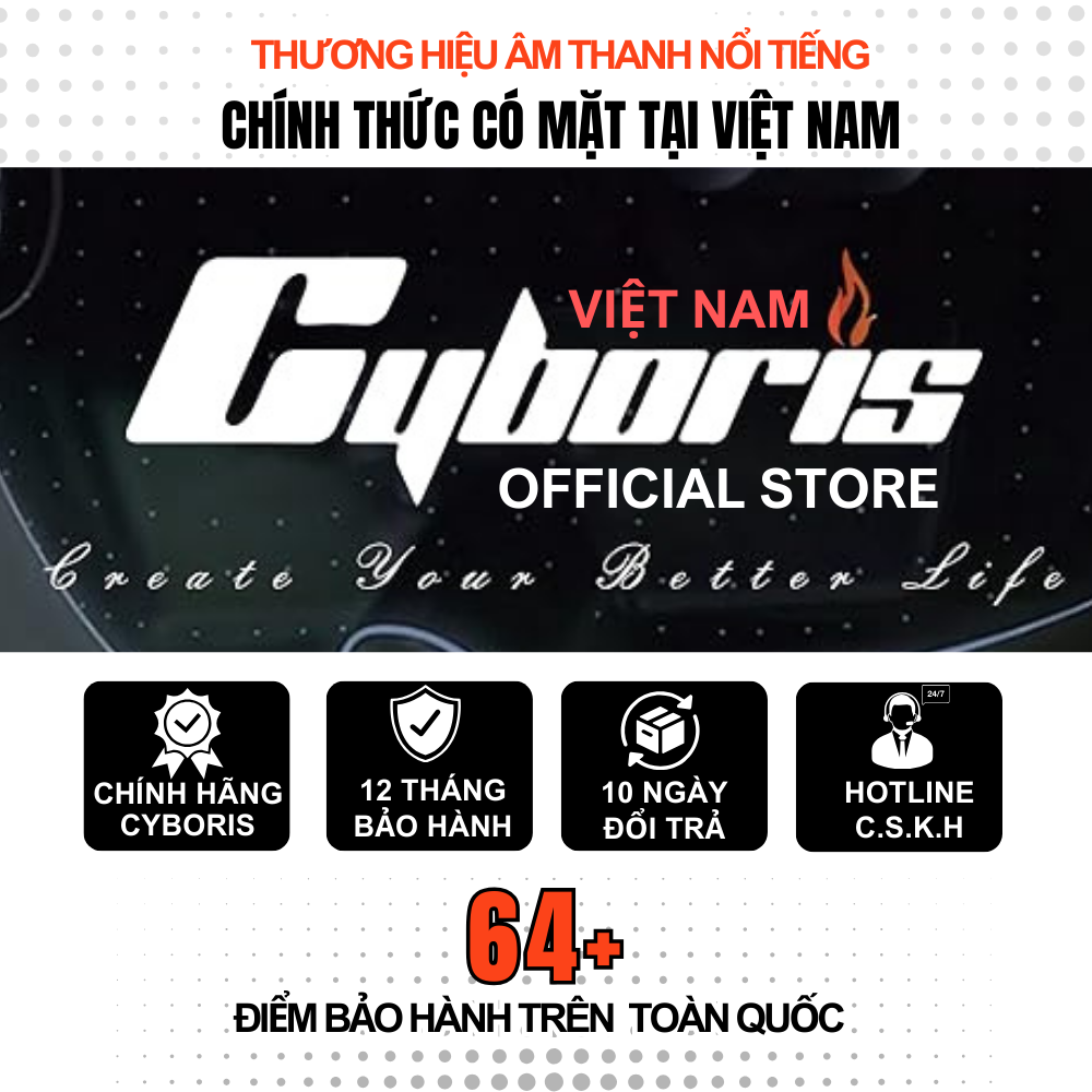 Loa Nghe Nhạc Bluetooth Cyboris S6, Loa siêu Bass, Công suất 60W, Chống nước IPX7, Pin 6600mAh. Hàng Chính Hãng