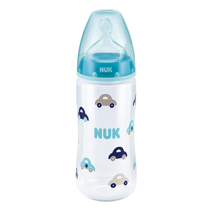 Bình Sữa NUK PP (300ml) Núm Ti Silicone S1 (Size M) NU66133 - Màu Ngẫu Nhiên