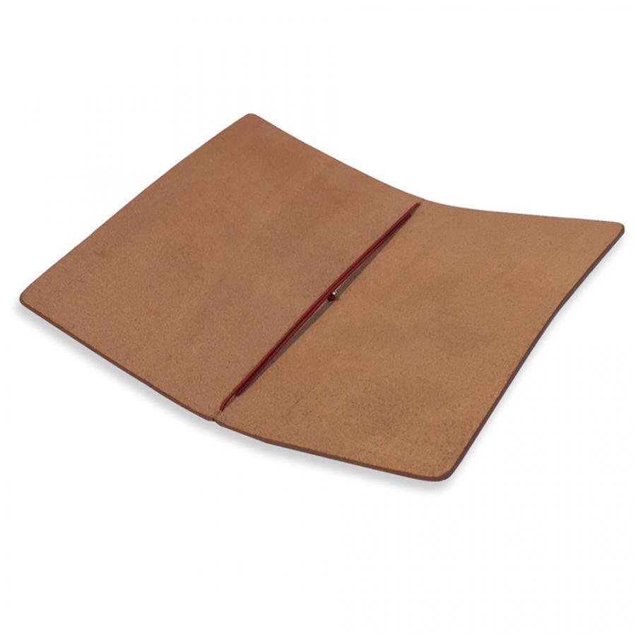 Sổ tay đẹp bìa da thật khắc tên - Sổ tay cho lữ khách - Leather Traveler Notebook Refillable - Jupiter 1R - Size 11x19,5cm