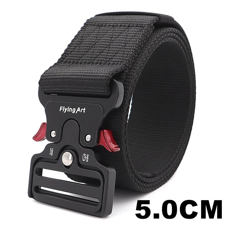 Rộng 5.0CM Quân Đai Chiến Thuật Quân Sự Nylon Thon Eo Nhanh Chóng Phát Hành Ngoài Trời Săn Bắn Huấn Luyện Kim Loại Mạnh Mẽ Khóa Cảnh Sát Nam