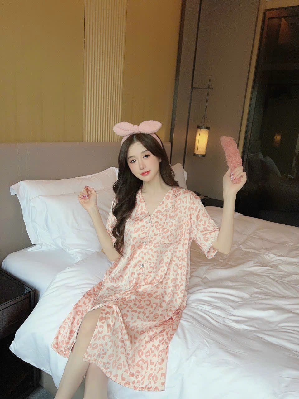 Váy Ngủ Sơmi Suông Dài - B.Lingerie