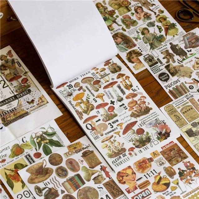 Cuốn 50 tờ stickers khổ lớn dùng để trang trí