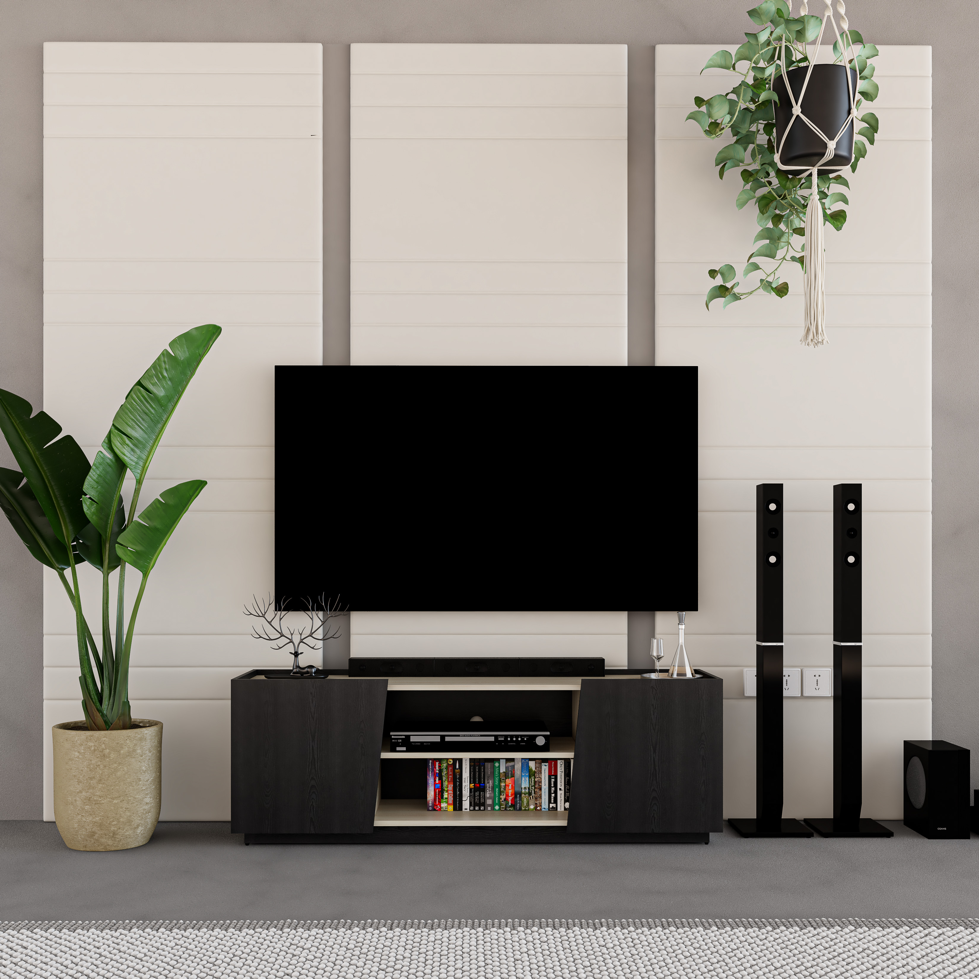 VIGGO, Kệ TV 2 cửa mở, 160cm x 40cm x 54cm , KTV_048