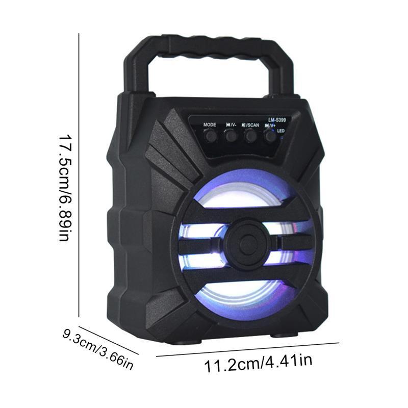 Loa không dây Di động Ngoài trời Mini Bass Sound Home Loa tương thích Bluetooth với Micrô Màu sắc: Đen