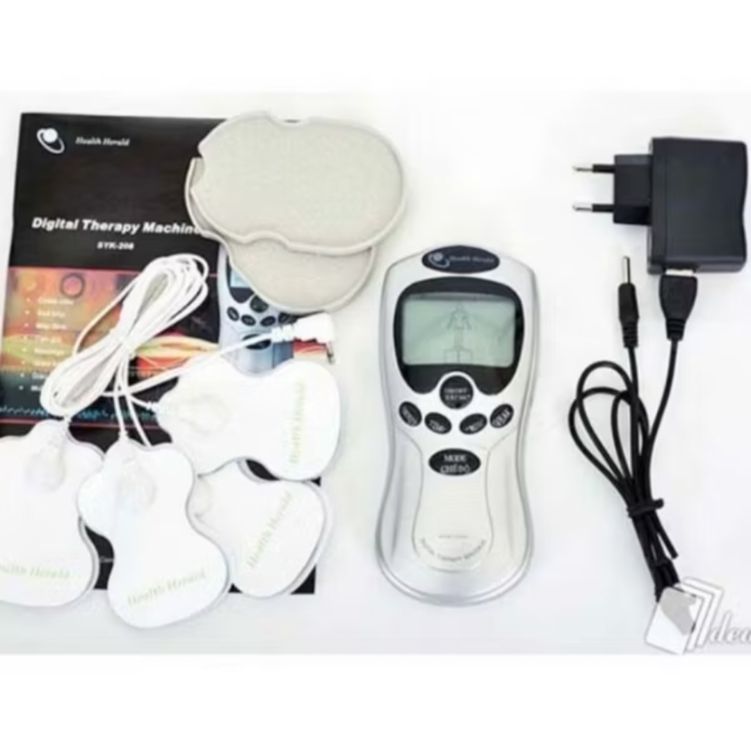 MÁY MASSAGE 6 CHẾ ĐỘ CHÂM CỨU BẤM HUYỆT ĐẤM BÓP ĐA CHỨC NĂNG 4 MIẾNG DÁN THUẬN TIỆN