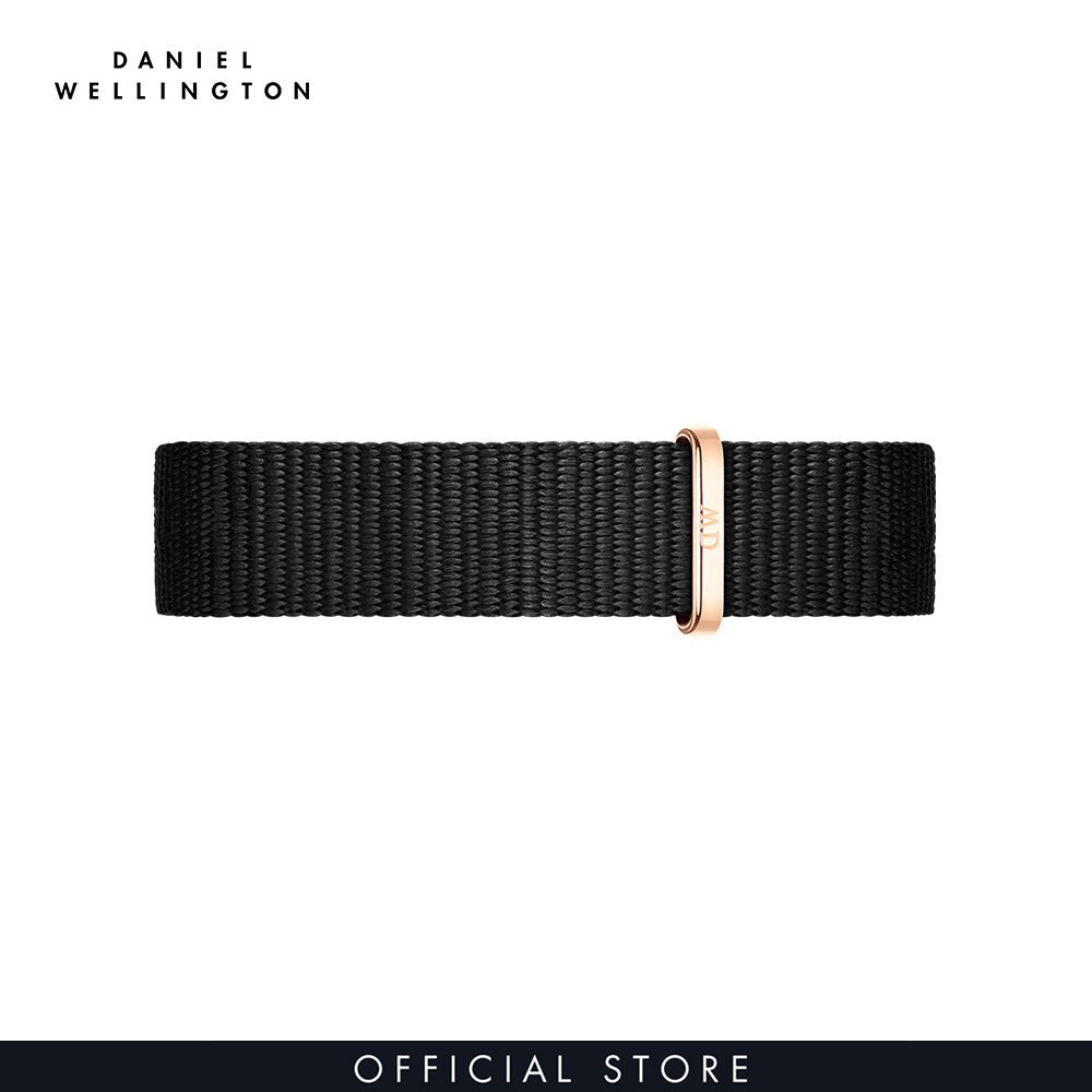 Dây vải nato đồng hồ Daniel Wellington 14mm khóa màu vàng hồng - Cho đồng hồ Petite 32mm - DW00200178