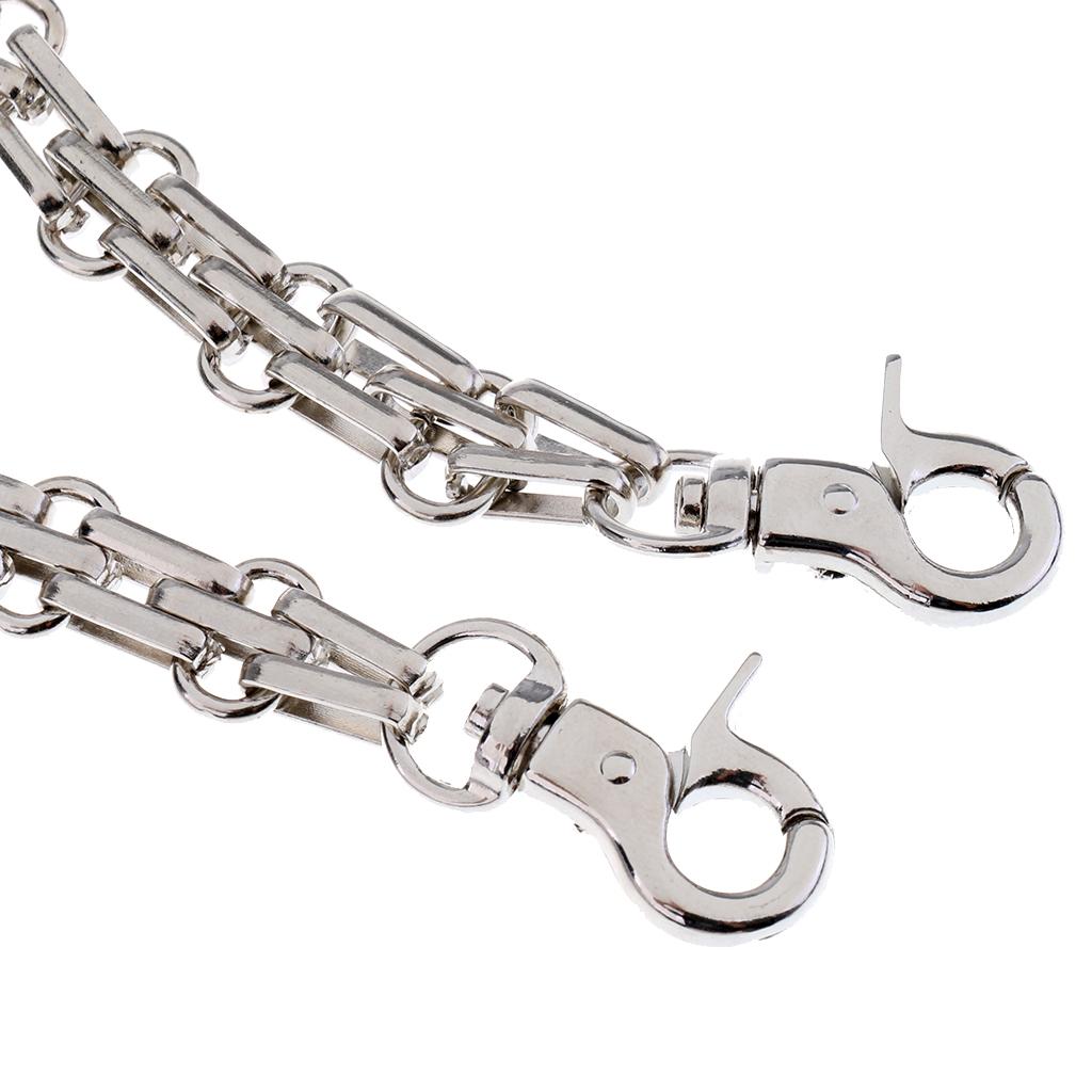 2 Pieces Metal Pocket Handle Handbag Wallet Bag Chains 25cm 9.84" Strap