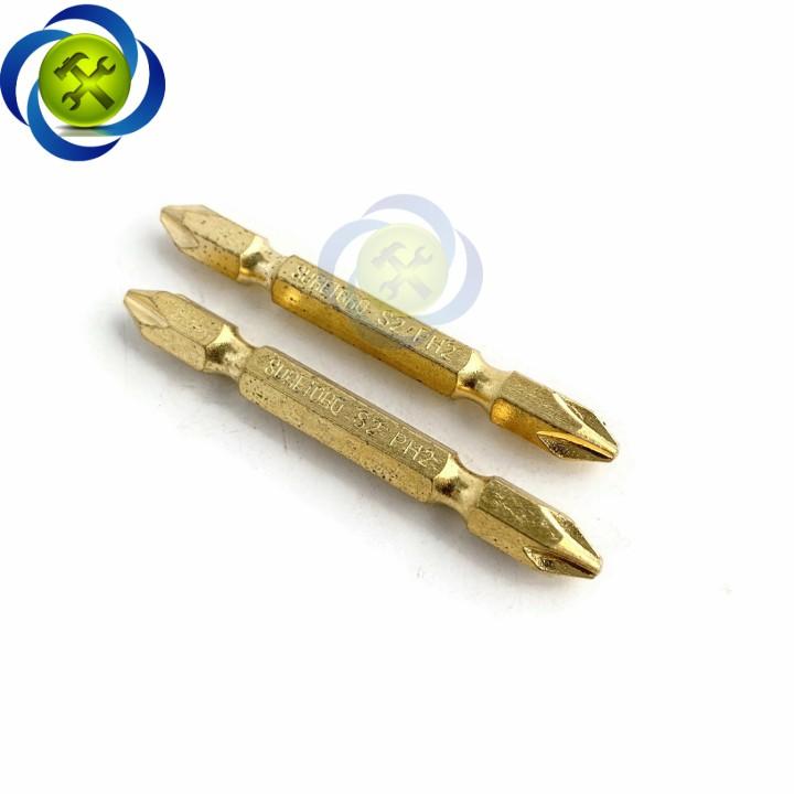 Mũi vặn vít 2 đầu PH2 Suretorq 1673-0302 PTCH màu vàng dài 65mm
