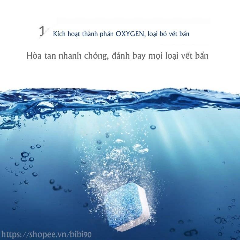 Hộp 12 viên tẩy lồng giặt loại bỏ cặn bẩn bảo vệ máy giặt