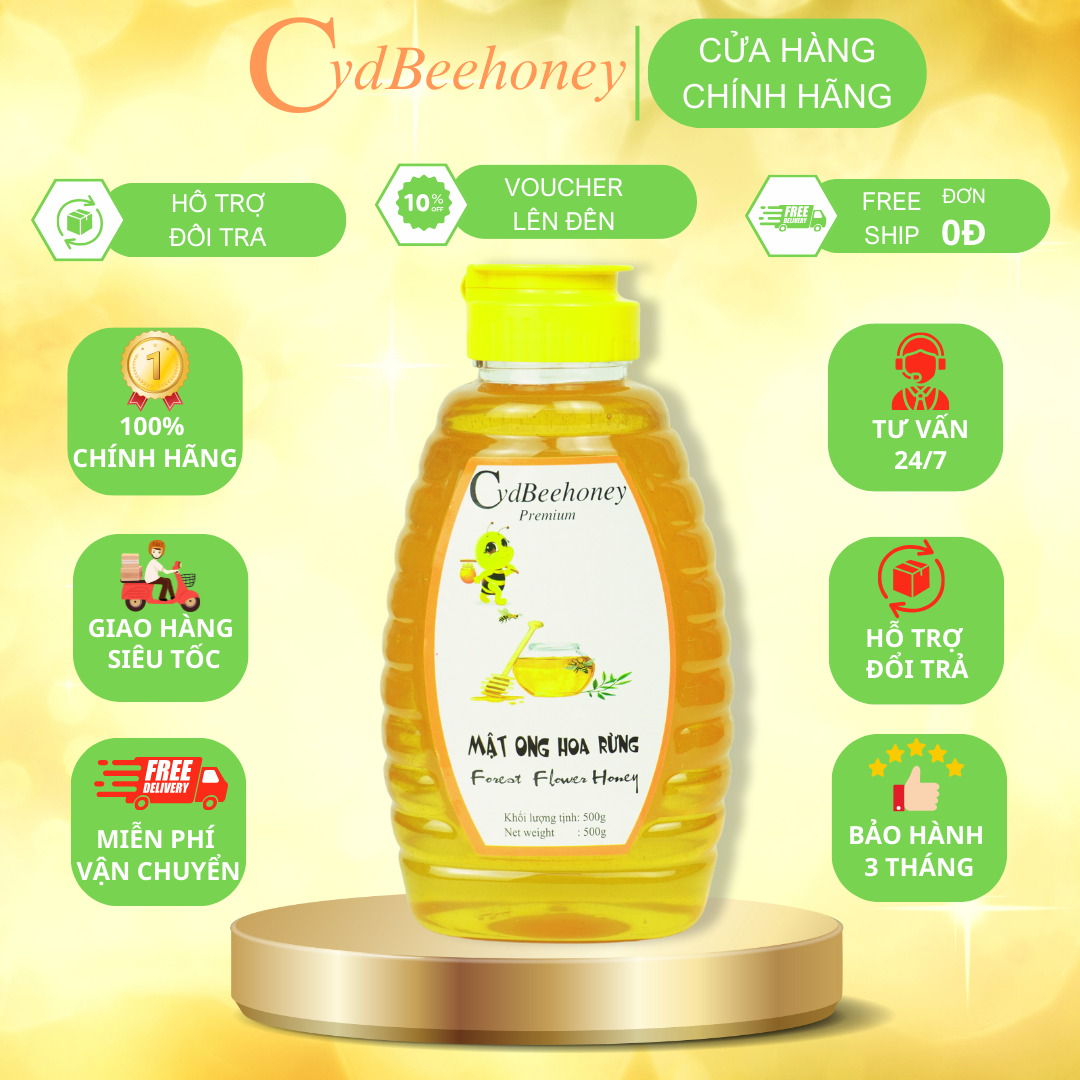 Mật Ong Hoa Rừng 500g CvdBeehoney - Forest Flower Honey