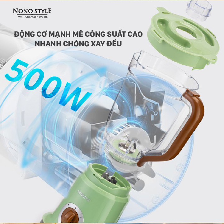 Máy Xay Sinh Tố Đa Năng NONOSTYLE (1,8L - 500W) - Hàng Chính Hãng