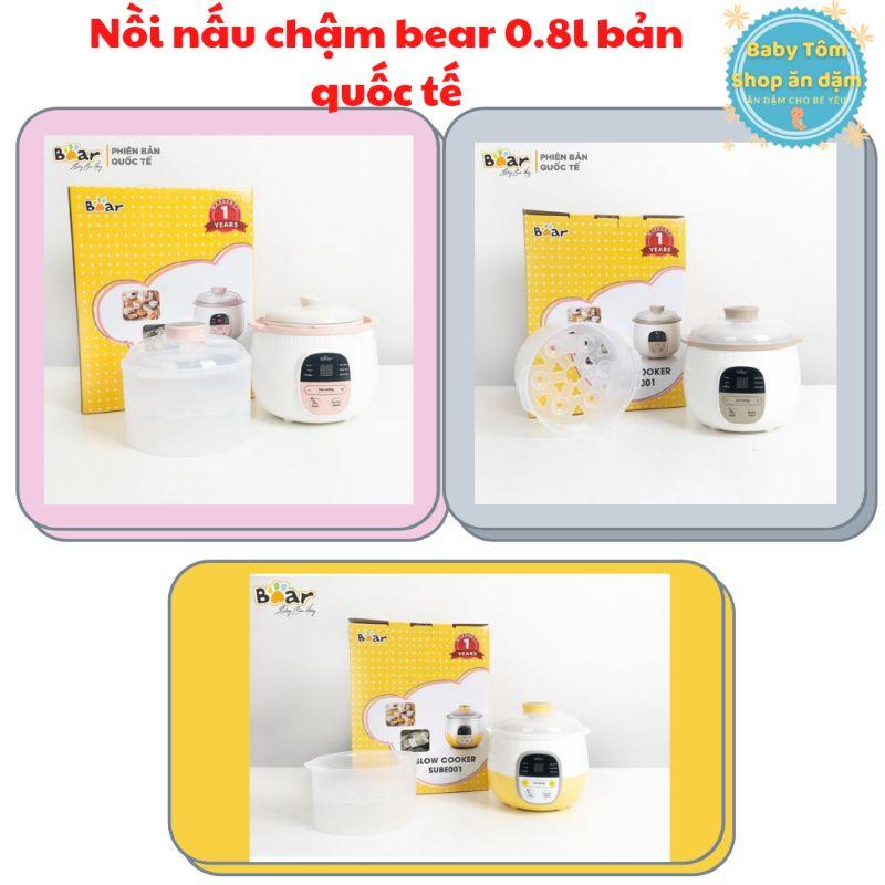Nồi nấu chậm Bear 0.8l, bản quốc tế, NPP Baby Tôm