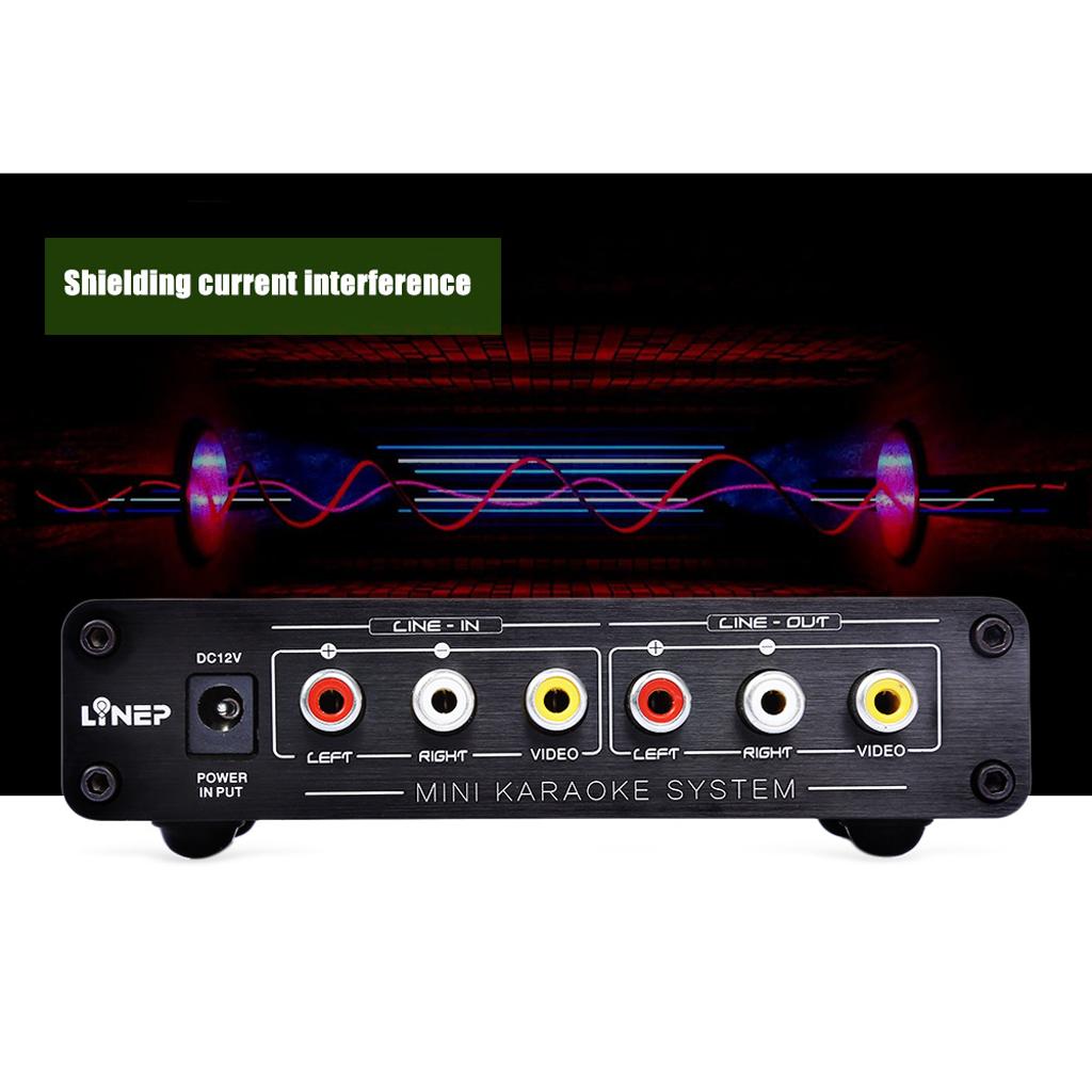 Professional 3 Channel Audio Mixer 12V with USB And Effects, for Home Theater