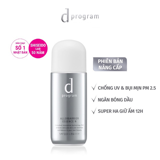 Tinh Chất Chống Nắng d program Kiềm Dầu Allerdefense Essence N SPF 50 PA+++ 40ml