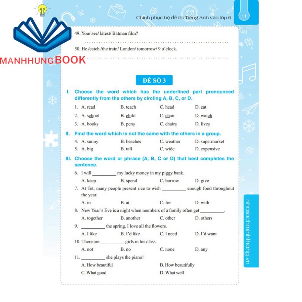 Sách - Chinh phục bộ đề thi Tiếng Anh vào lớp 6