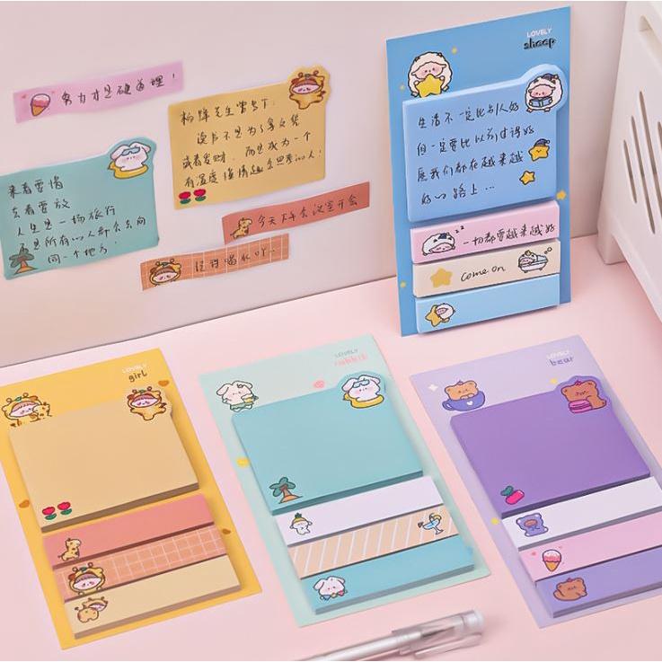 Giấy Note Ghi Chú Sticky Note 4 Màu 80 Tờ H172