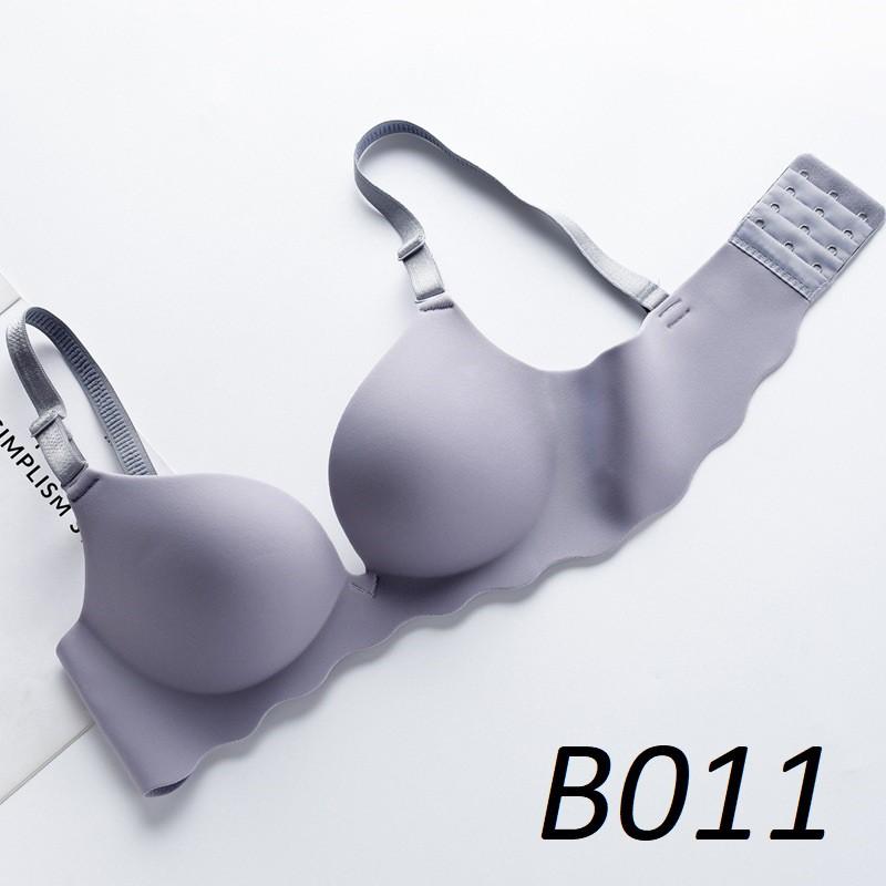 Áo Lót Đúc Su Thông Hơi Không Gọng Nâng Ngực Chống Hằn Mỡ B011 - Ghi tím,38B