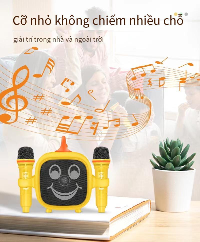 Giá thấp nhất SD506 Âm thanh Bluetooth Macaron Micrô kép Loa di động không dây Họ hát Bài hát K Cá nhân Hoạt hình Tất cả trong một Máy