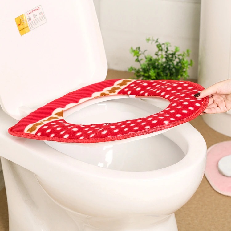 Lót Nỉ Bồn Cầu Bằng Nhung Làm Đệm Ngồi Giữ Ấm Cho Mùa Đông