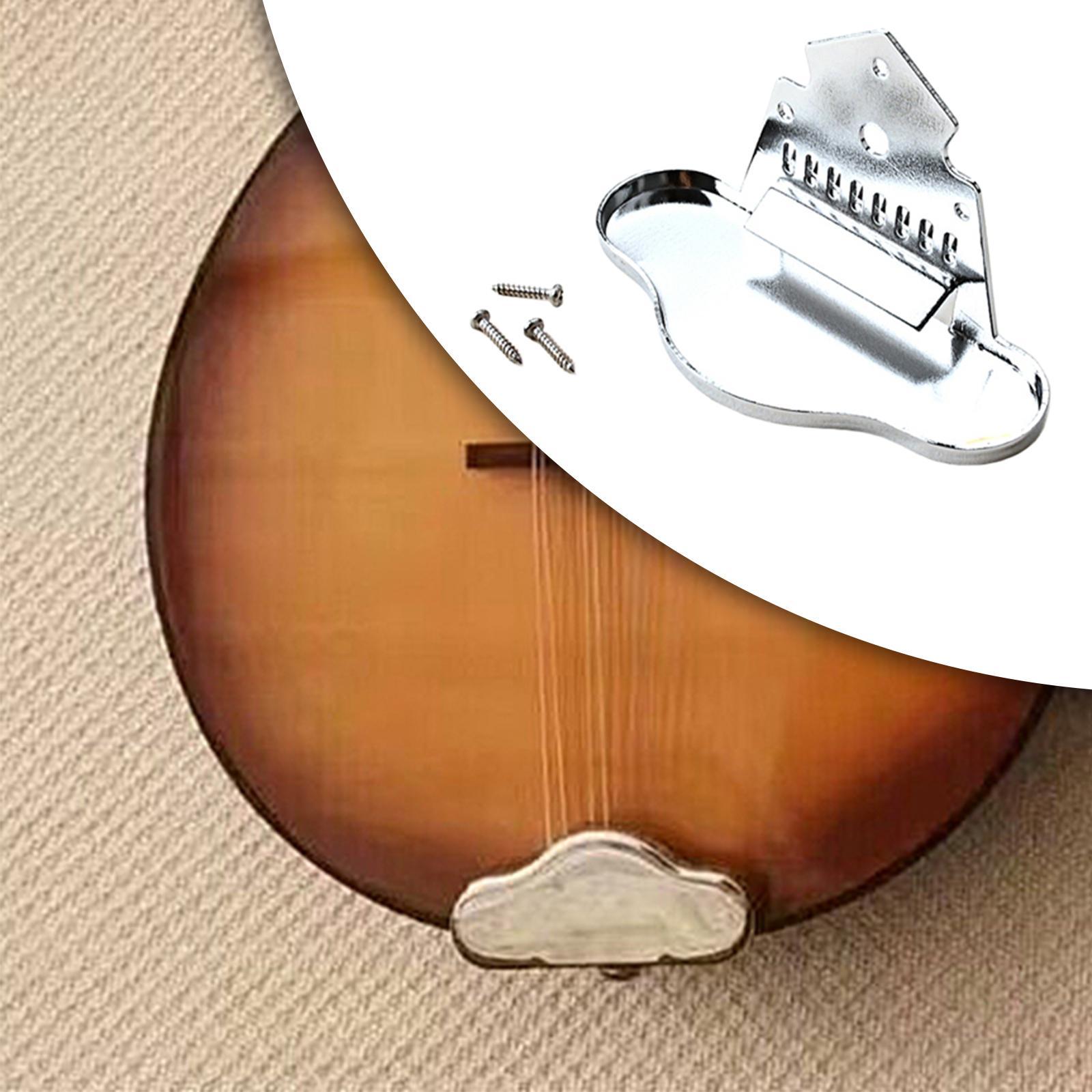 Gold Mandolin Tailpiece Durable for Guitar Music Instrument Replacement