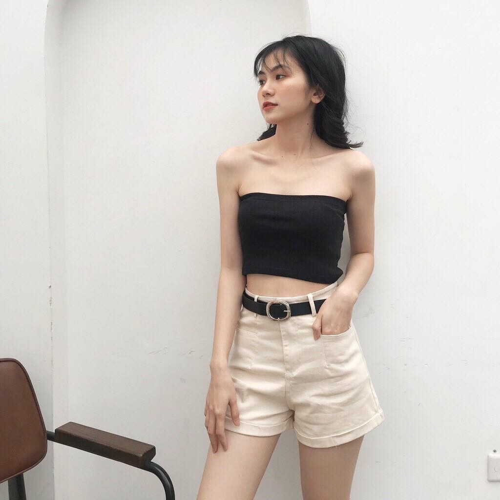 Áo ống thun croptop 