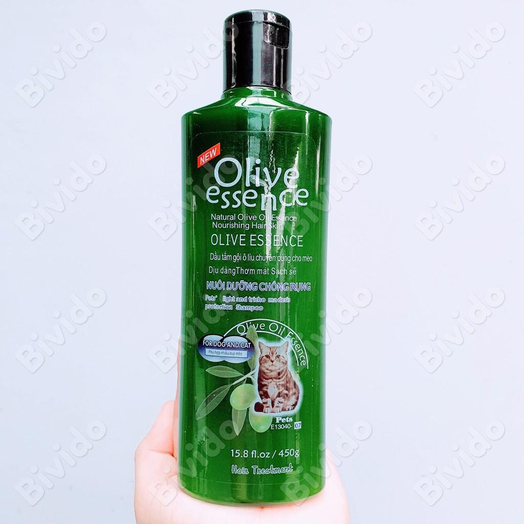 Sữa tắm Olive Essence cho chó mèo mượt lông ngừa nấm chai 450ml - Bivido