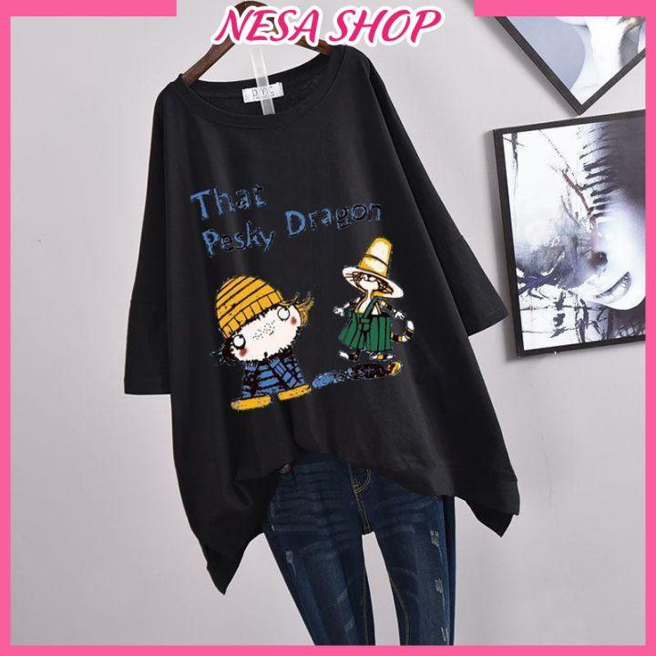 Áo thun nam nữ form rộng, Áo phông tay lỡ, chất liệu thun cotton co giãn, áo unisex in chữ That Pesky Dragon NeSa Shop