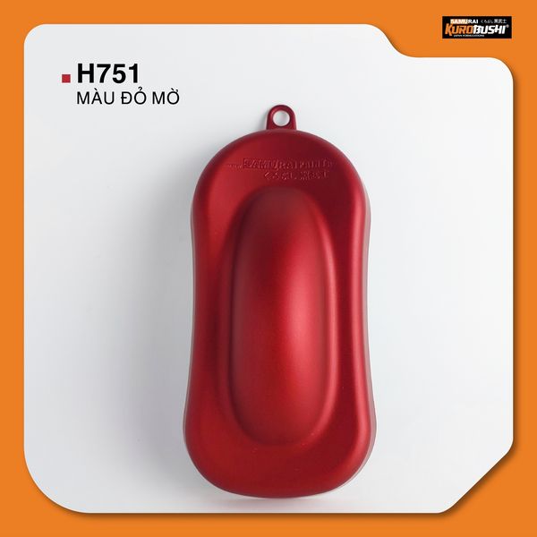COMBO Sơn Samurai màu đỏ mờ H751 gồm 4 chai đủ quy trình độ bền cao