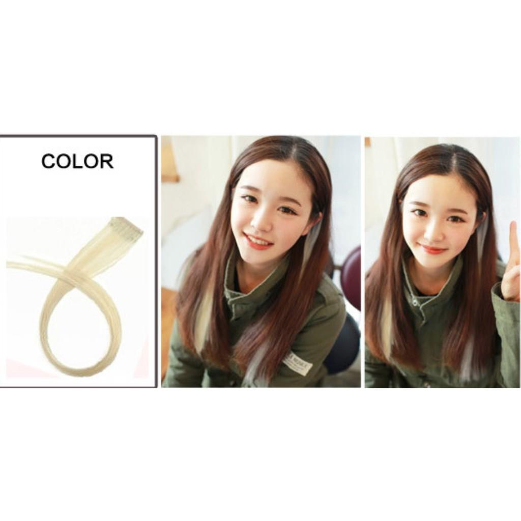 Line tóc kẹp màu sắc mix nắng xuân