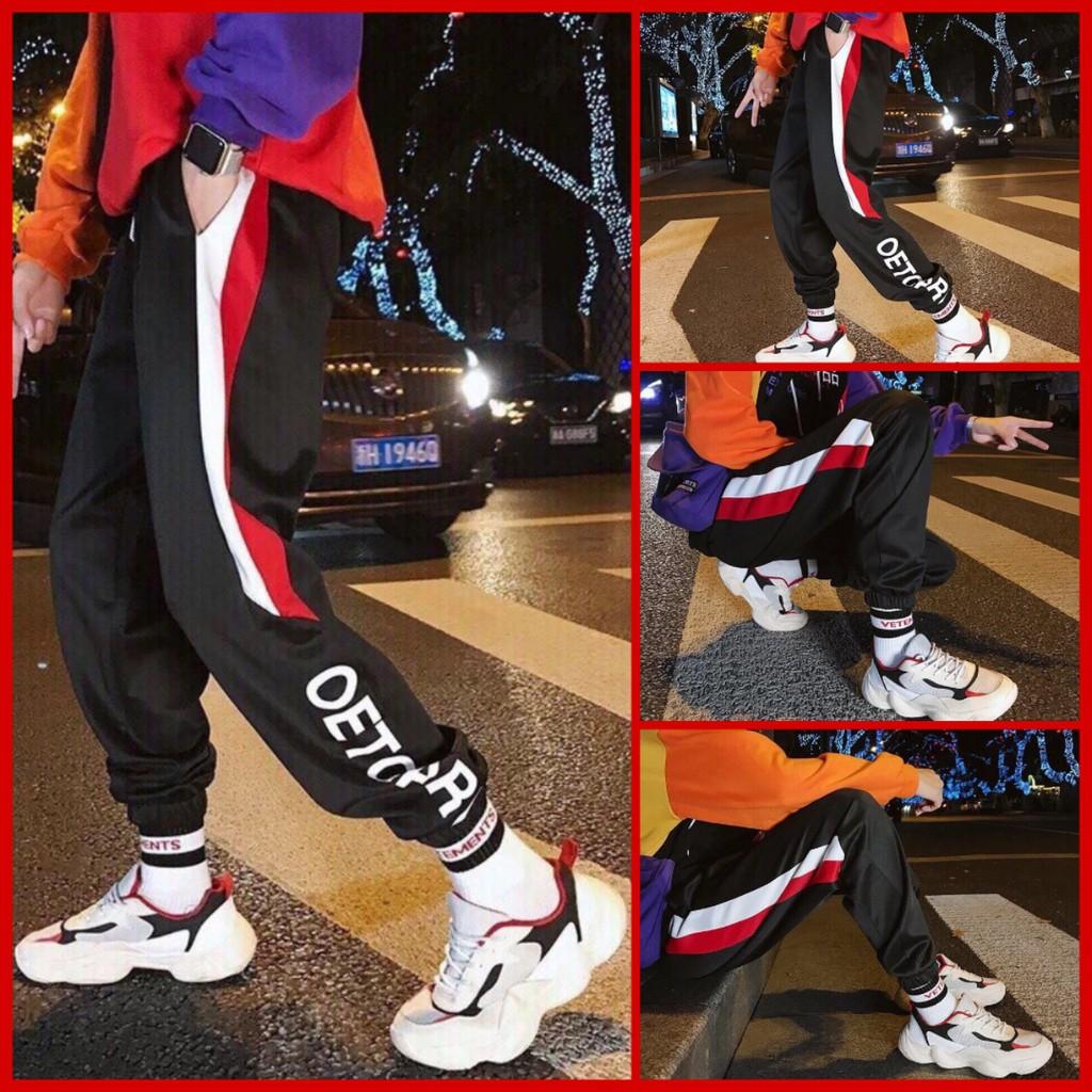 Quần Jogger Phối Sọc 2 Màu OETO