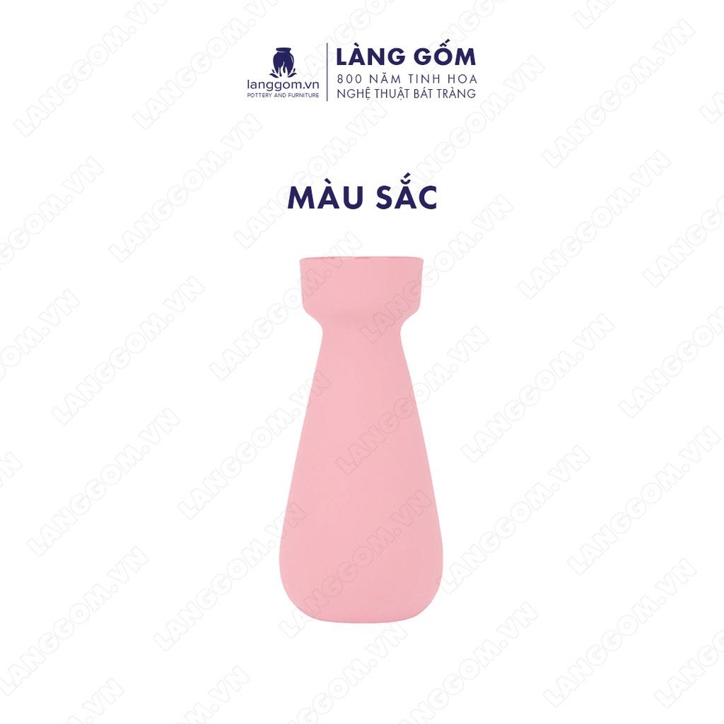 Bình hoa, lọ hoa Gốm sứ Bát Tràng cao cấp Men mát cổ thắt dùng làm quà tặng, trang trí - Làng Gốm Bát Tràng