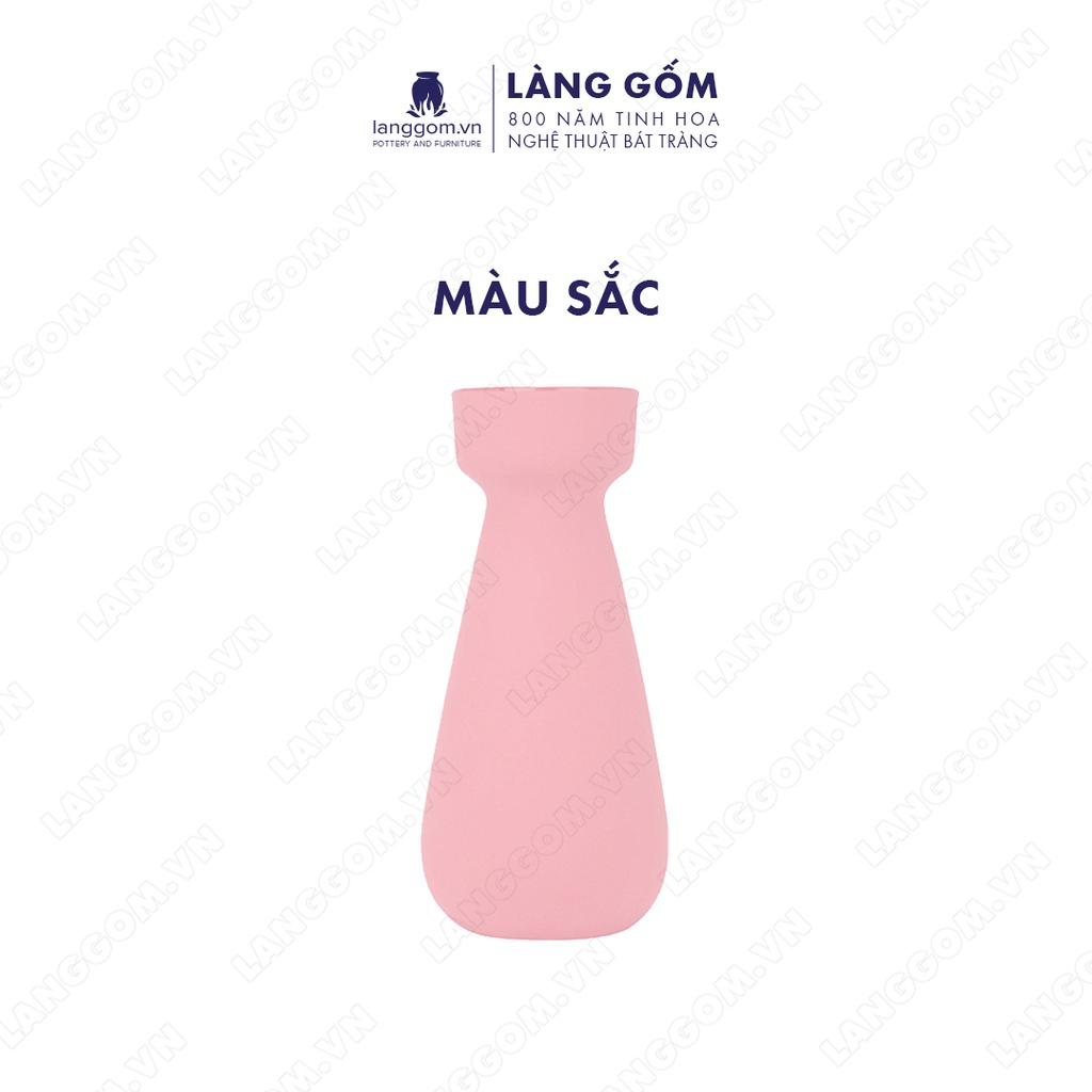 Bình hoa, lọ hoa Gốm sứ Bát Tràng cao cấp Men mát cổ thắt dùng làm quà tặng, trang trí - Làng Gốm Bát Tràng