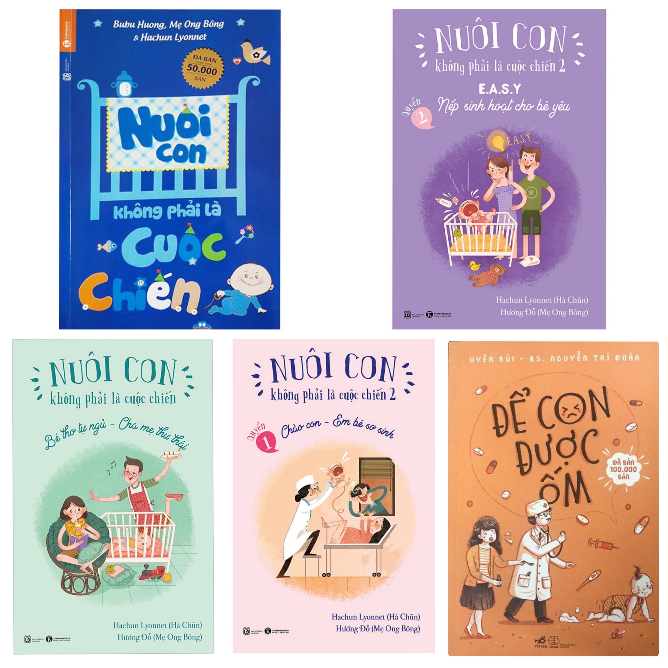 Combo Sách Nuôi Dạy Trẻ : Bộ Nuôi Con Không Phải Cuộc Chiến  + Để Con Được Ốm + Poster Quy Tắc 5 Ngón Tay