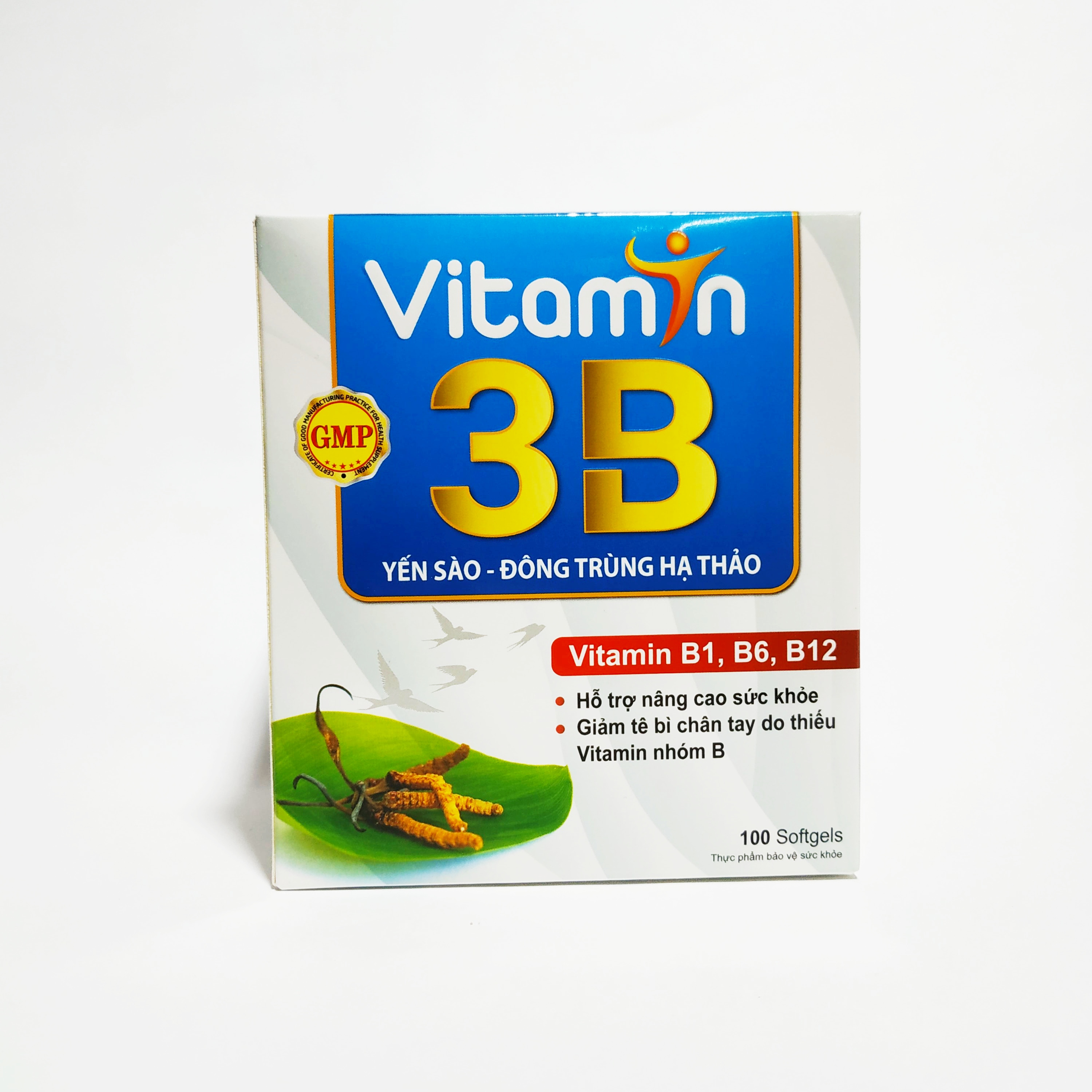 Vitamin 3B Yến Sào, Đông Trùng Hạ Thảo – Bổ Sung Các Vitamin Nhóm B – Giúp Ăn Ngon Ngủ Tốt – Giảm Đau Dây Thận Kinh – Hộp 100 Viên